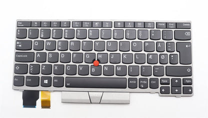 Lenovo ThinkPad L13 Keyboard Danish Silver Backlit 01YP849