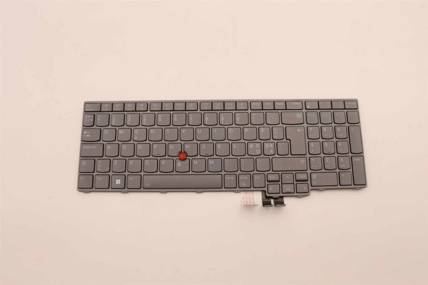 Lenovo ThinkPad P16 2 Keyboard Nordic Grey Backlit 5N21F39354