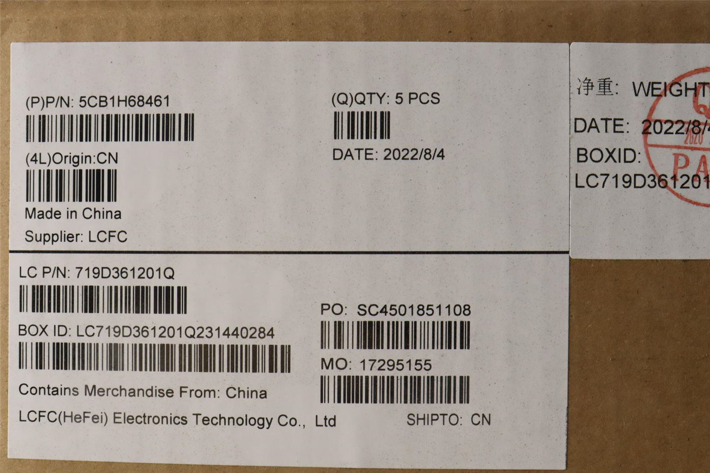 Lenovo Upper Case ASM_UKE L82RD SG RGB 5CB1H68461