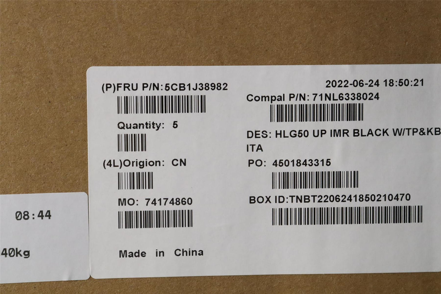 Lenovo IdeaPad 3 15ARH7 Palmrest Cover Touchpad Keyboard Italian 5CB1J38982