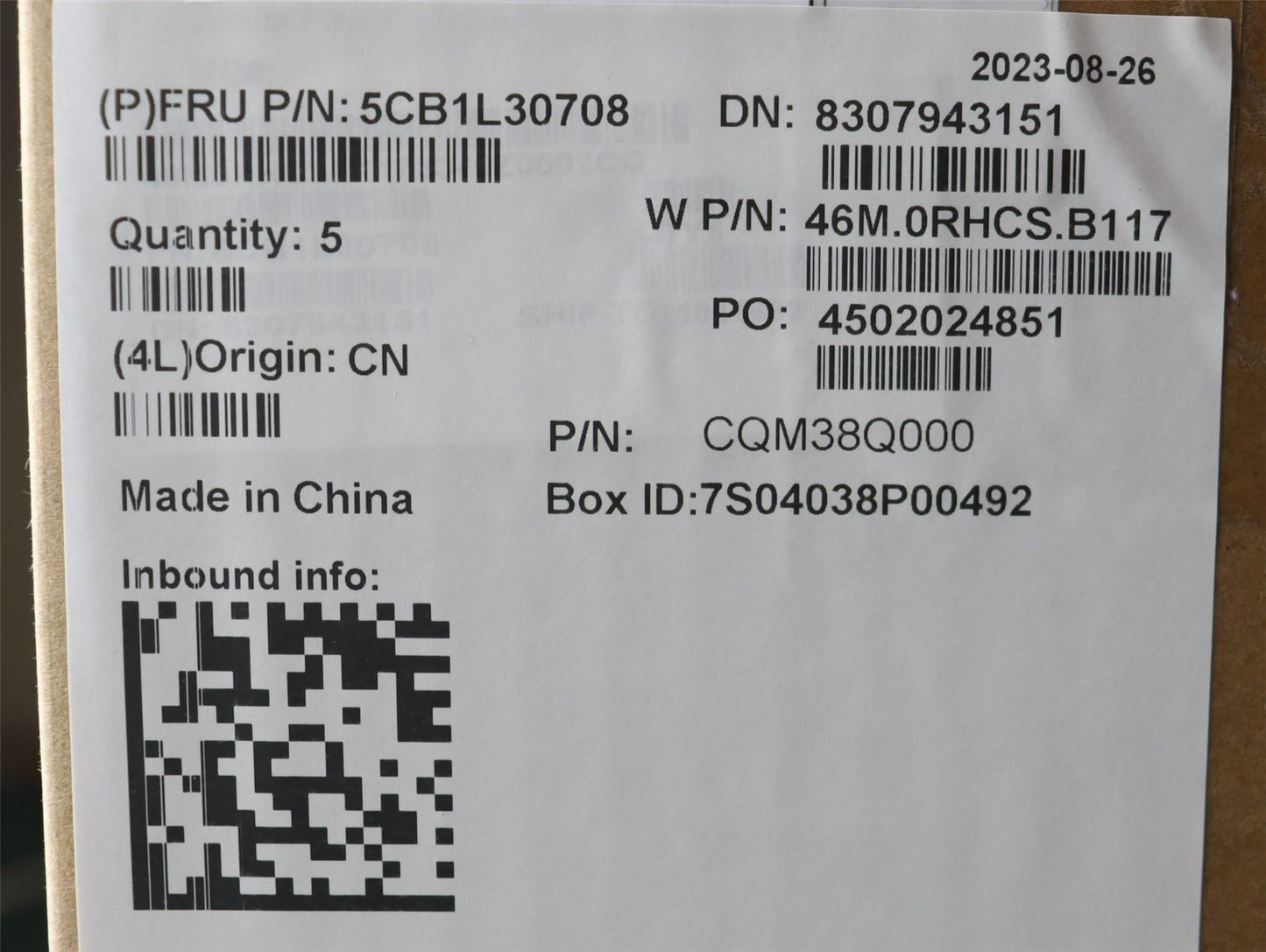 Lenovo Upper Case ASM_NORDIC W 82Y0 AG 5CB1L30708
