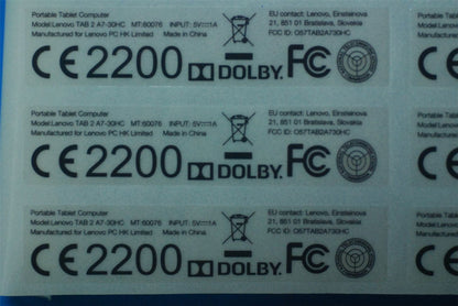 Lenovo A7-30HC rating label&*HQ60401663000 CS 5L18C00961