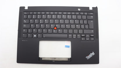 Lenovo ThinkPad X13 Gen 4 Keyboard Palmrest Top Cover Belgian Black 5M11H94361