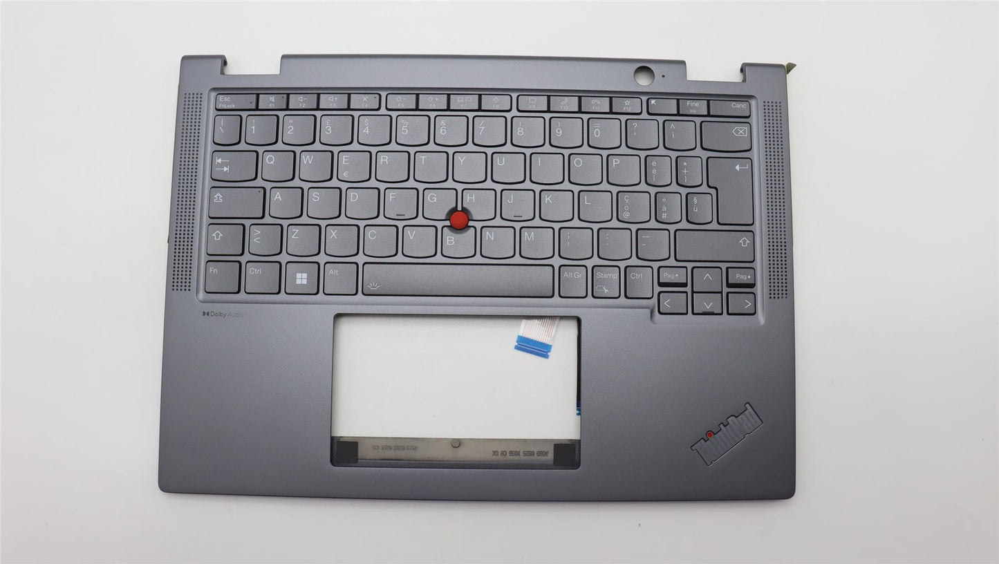 Lenovo ThinkPad X13 Gen 4 Keyboard Palmrest Top Cover Italian Grey 5M11L64342
