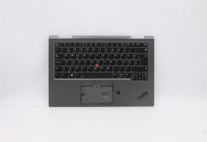 Lenovo Yoga X1 5th Gen Keyboard Palmrest Top Cover Estonian Grey 5M10Z37156