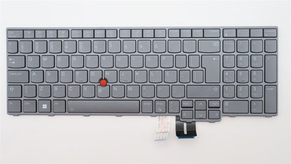 Lenovo ThinkPad P16 Gen 2 P16 Gen 1 Keyboard Brazil Portuguese Grey 5N21F39324