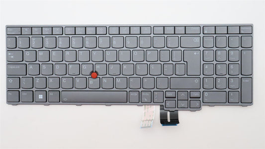 Lenovo ThinkPad P16 Gen 2 P16 Gen 1 Keyboard Brazil Portuguese Grey 5N21F39324