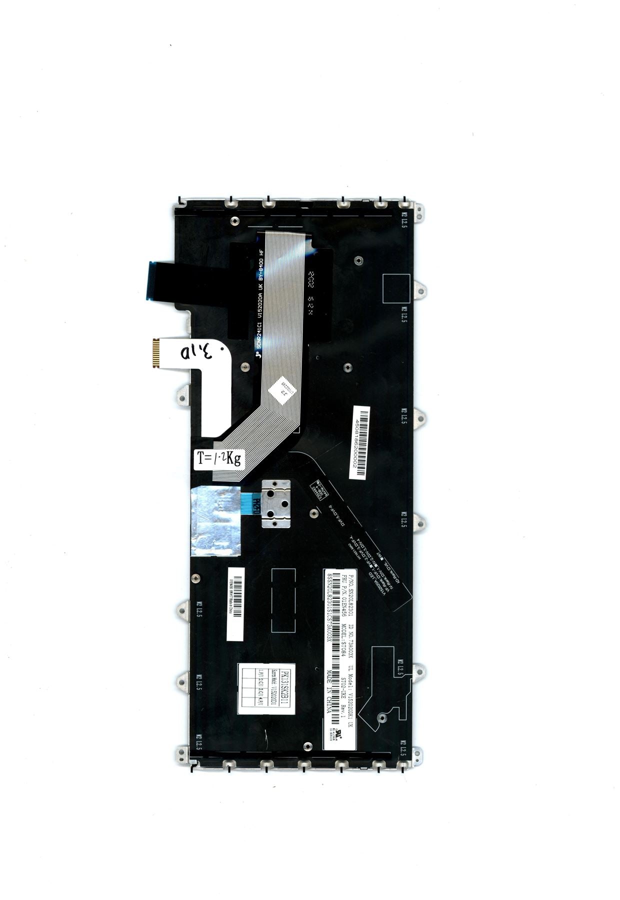 Lenovo Yoga 370 Keyboard UK Silver Backlit 01EN456