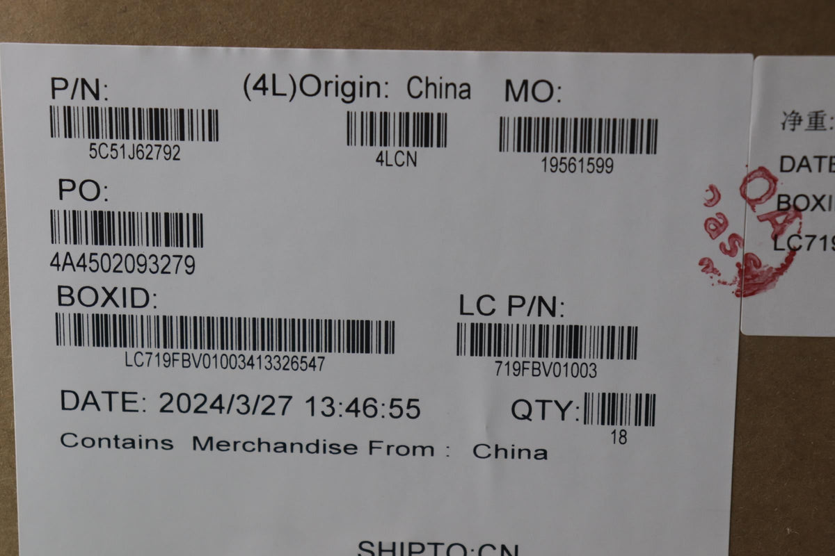 Lenovo CARDPOP FRU PCBA IO/B NSF861 LE620 FP VP I/O Board 5C51J62792