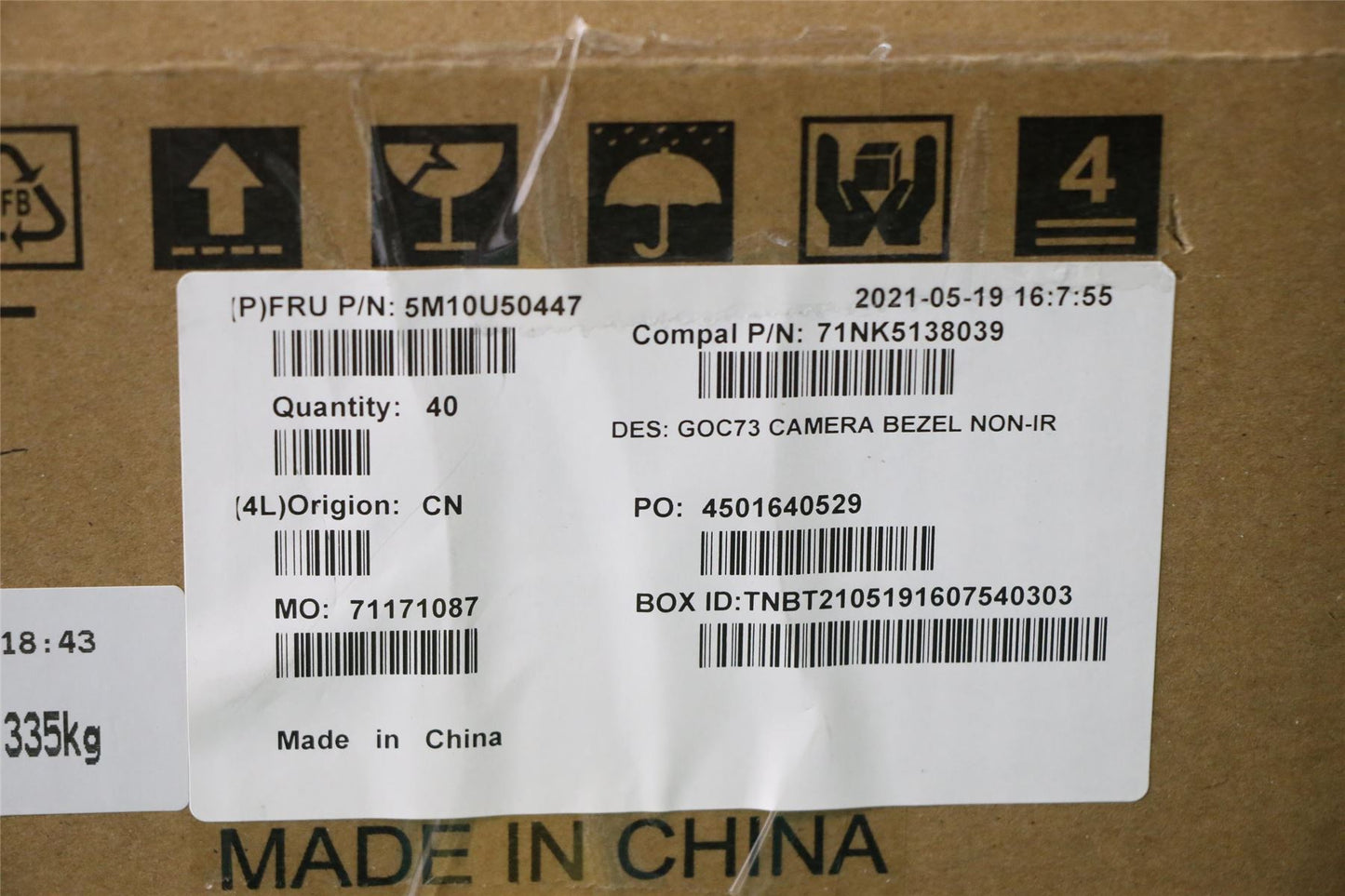 Lenovo MECH_ASM Front housing for 720CAM,22 24 5M10U50447