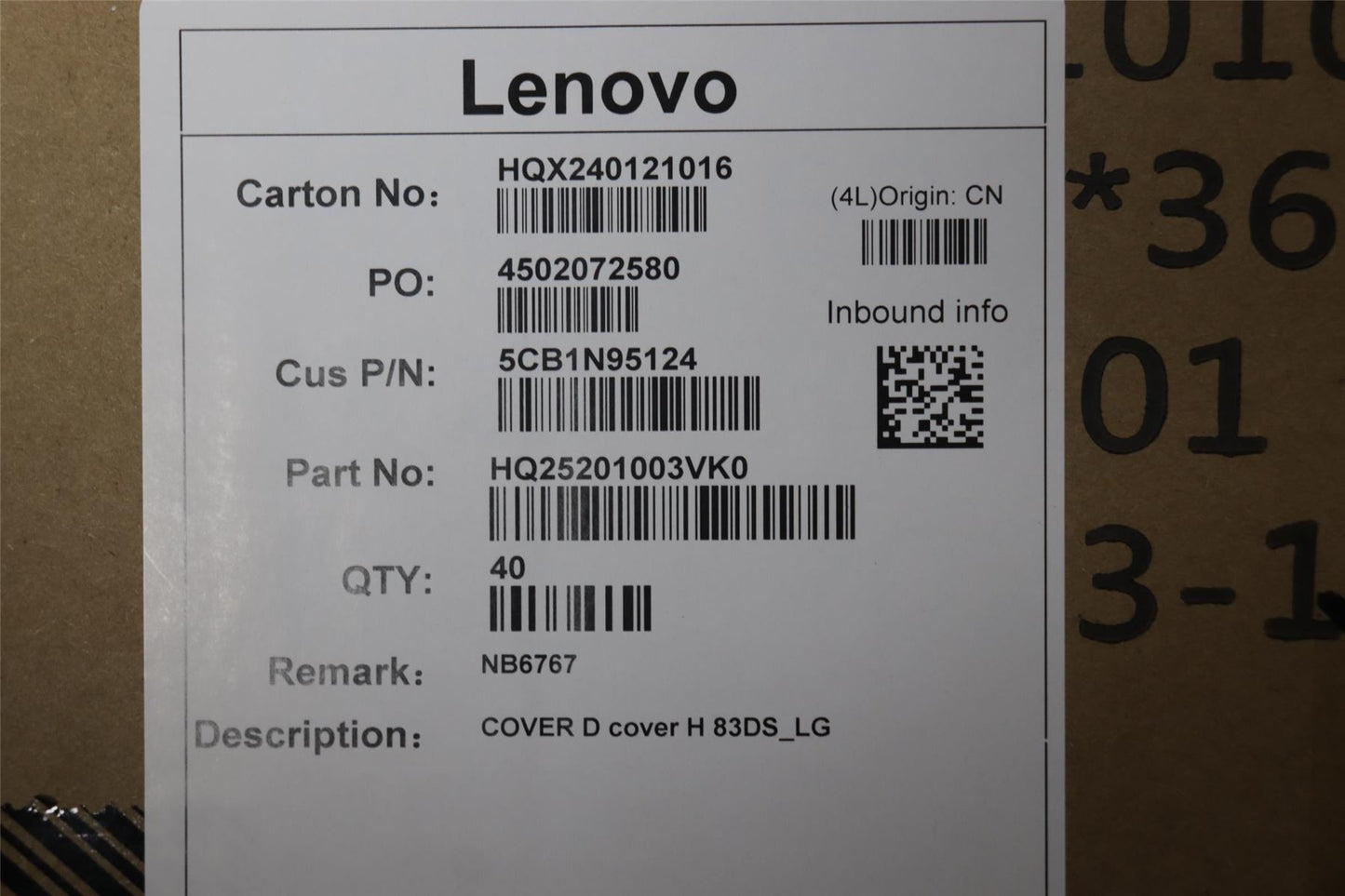 Lenovo D cover H 83DS_LG 5CB1N95124