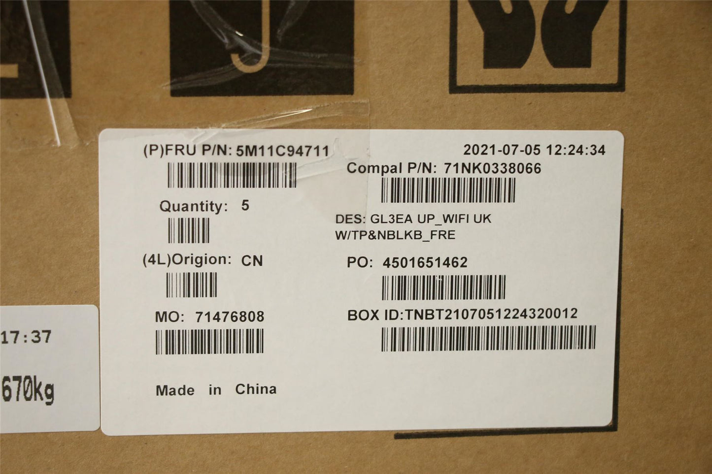 Lenovo Chromebook 300e Gen 3 Keyboard Palmrest Top Cover Russian 5M11C94711