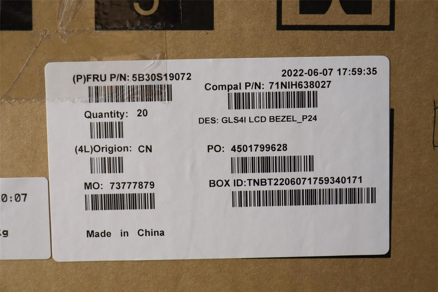 Lenovo LCD Bezel C 82SD 2.4t 5B30S19072