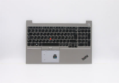 Lenovo ThinkPad E15 Keyboard Palmrest Top Cover Belgian Silver 5M10V16933