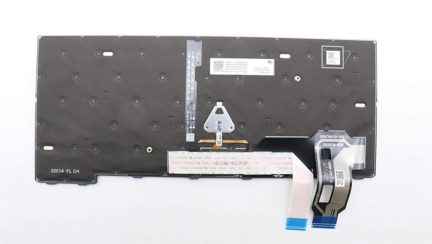 Lenovo ThinkPad C14 Gen 1 Keyboard Czech Slovakian Black Backlit 5N21E09439