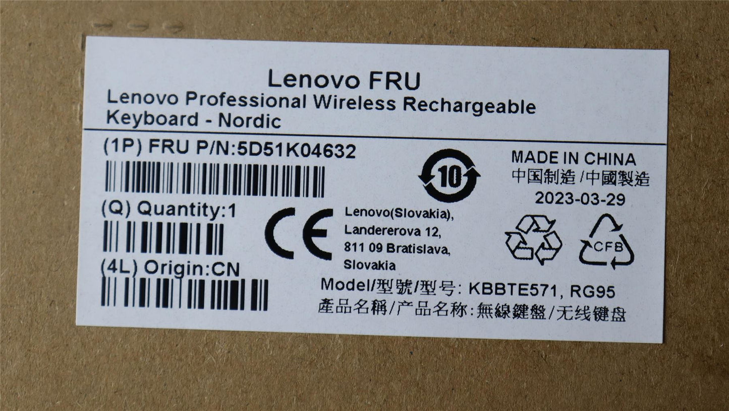 Lenovo Slim KB II-Nordic 5D51K04632
