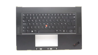 Lenovo ThinkPad Z16 Gen 1 Keyboard Palmrest Top Cover Norwegian Black 5M11J13369