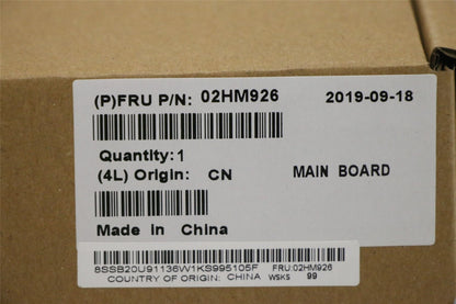 Lenovo ThinkPad P1 Gen 2 Motherboard Mainboard 5B21C66959