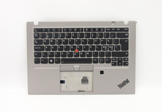Lenovo ThinkPad T490s Palmrest Cover Keyboard Nordic Grey Backlit 02HM368