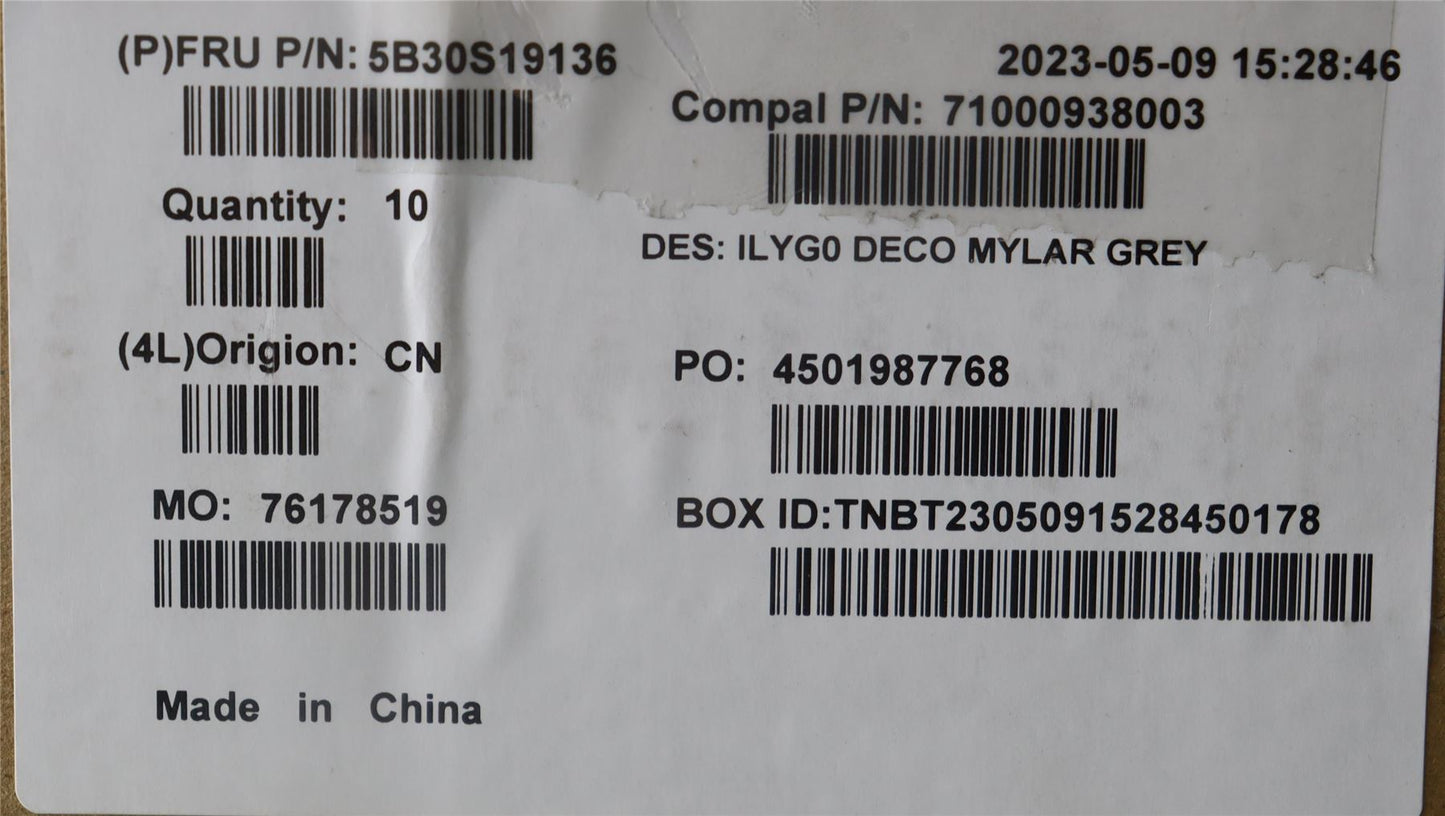 Lenovo 5B30S19136 Deco cover Mylar C 82Y4