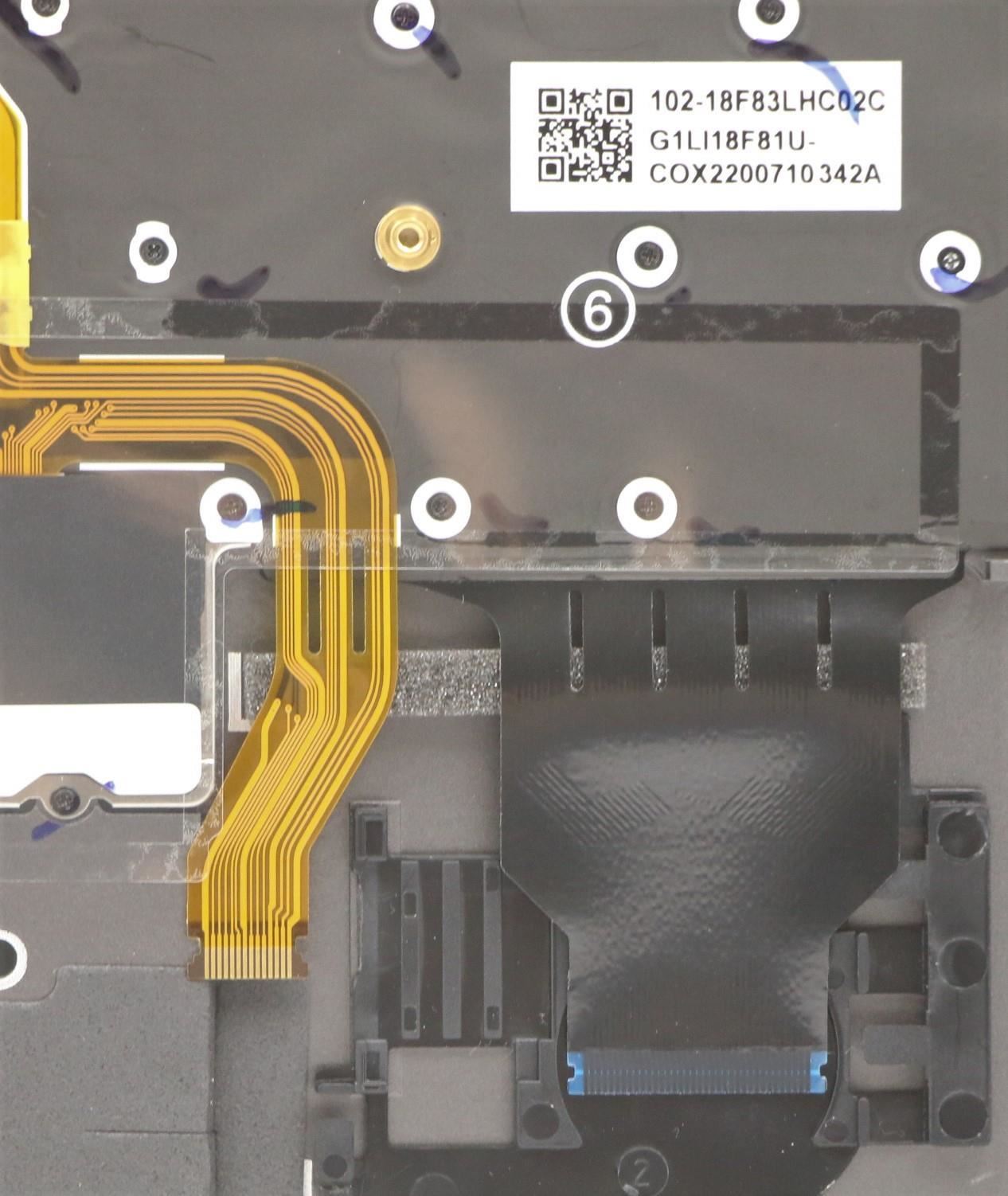 Lenovo ThinkPad X1 5th Gen Keyboard Palmrest Top Cover Korean 5M10Z37108