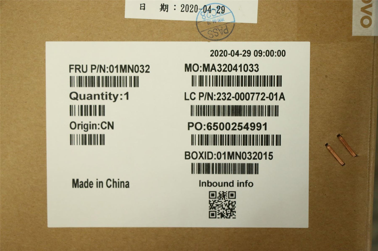 Lenovo MECH_ASM MAIN FRAME ASSY Doug III 01MN032