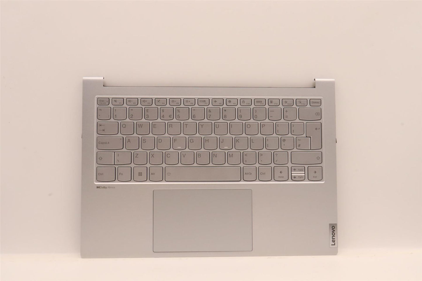 Lenovo Yoga 7 14ARH7 Palmrest Cover Touchpad Keyboard UK Cloud Grey 5CB1J51038
