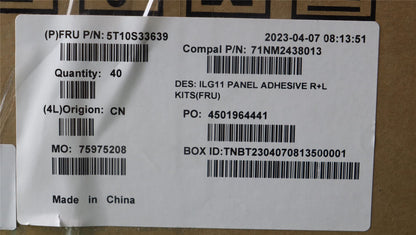 Lenovo 5T10S33639 TAPE Removable Tape (R+L)*5 C 82XW