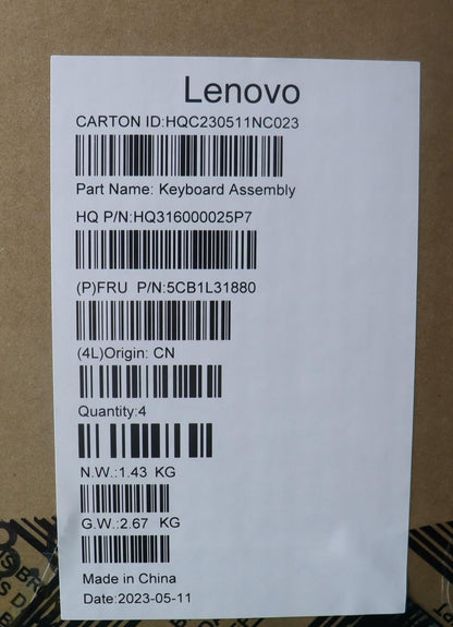 Lenovo Upper Case ASM_POR H 82YN NFP STGY 5CB1L31880