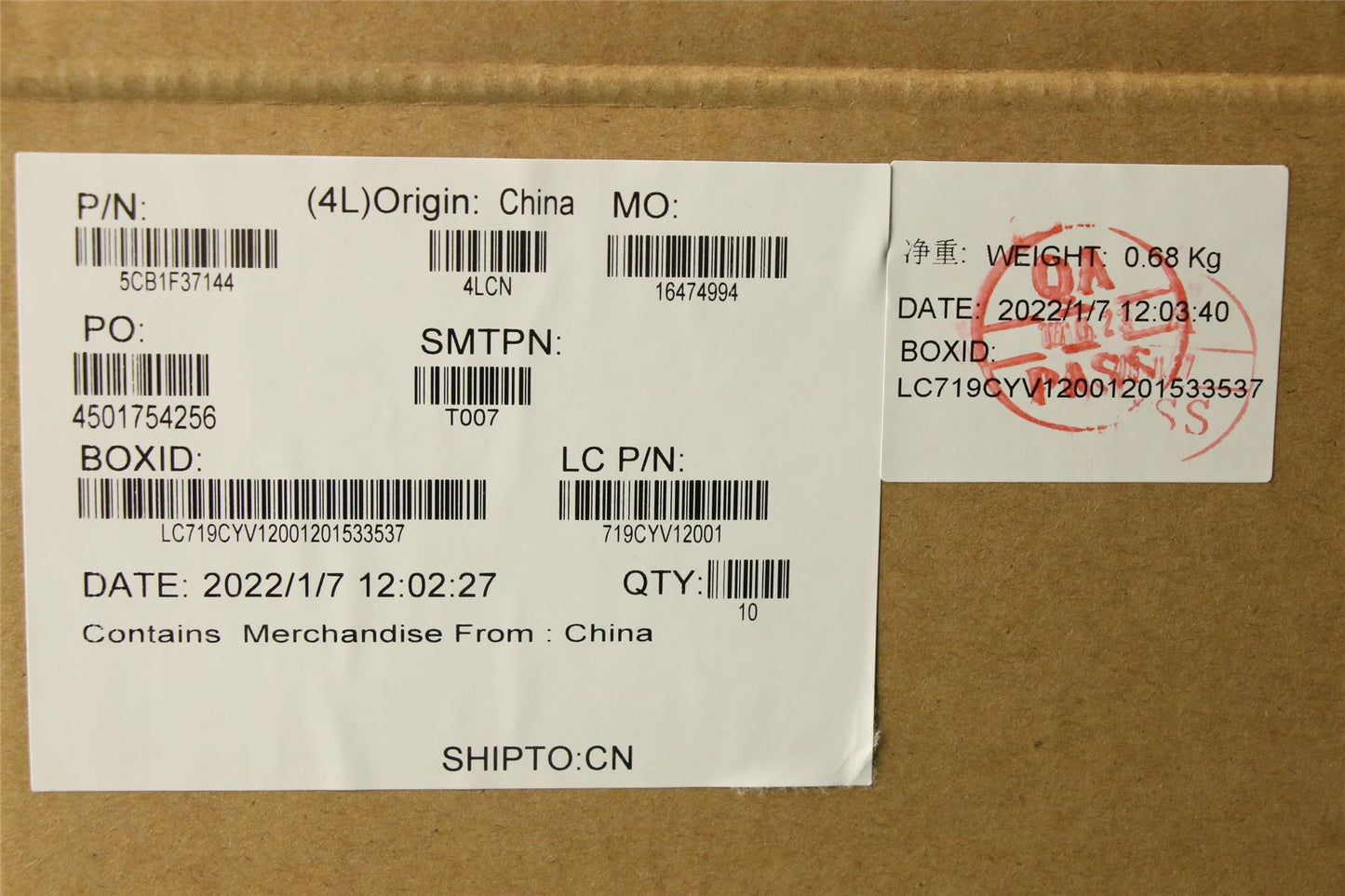 Lenovo Strip Cover L 82RF SG_INT 5CB1F37144