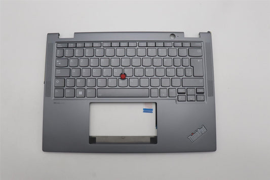 Lenovo ThinkPad X13 Gen 4 Keyboard Palmrest Top Cover Belgian Grey 5M11L64308