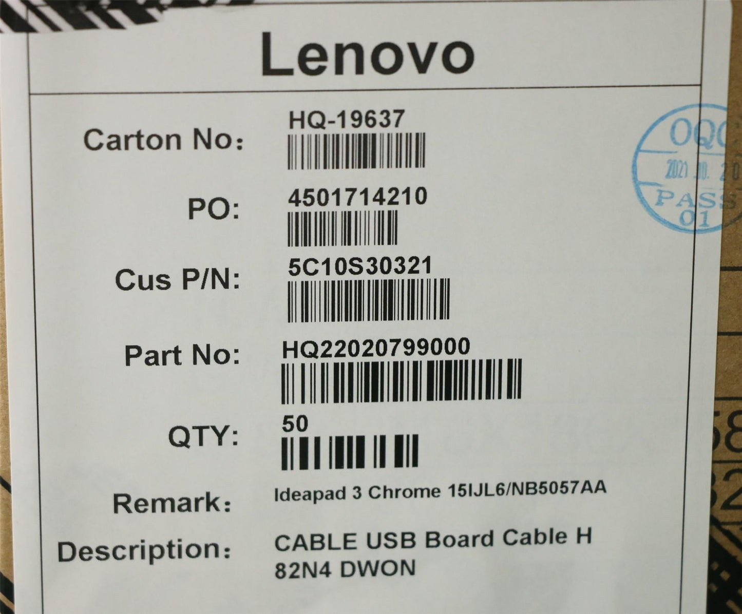 Lenovo IdeaPad 3 15IJL6 USB Cable 5C10S30321