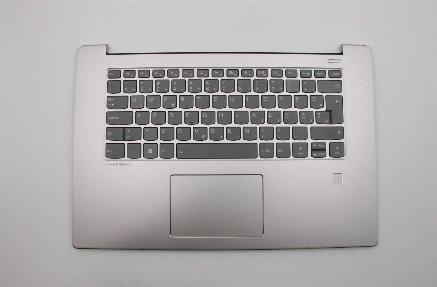 Lenovo IdeaPad 530S-15IKB Keyboard Palmrest Top Cover Belgian Silver 5CB0R12291