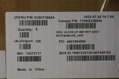 Lenovo IdeaPad 1-15ADA7 Keyboard Palmrest Top Cover UK Silver 5CB1F36654