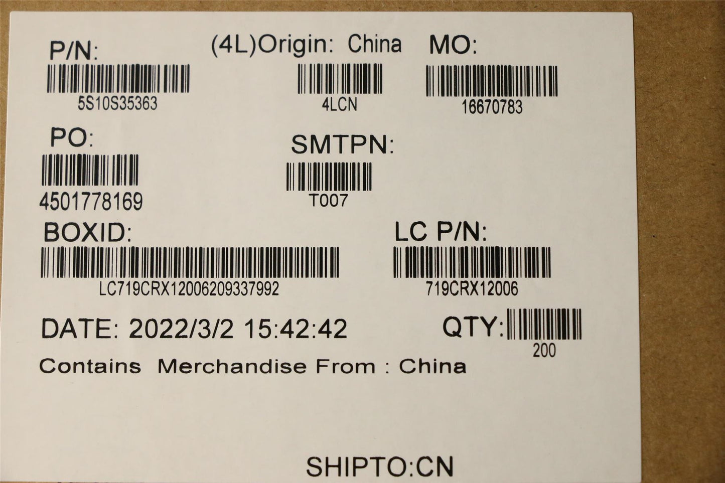 Lenovo SCREW SCREW L82L0 M1.6D 2.2L 5.2D 0.5T 5S10S35363