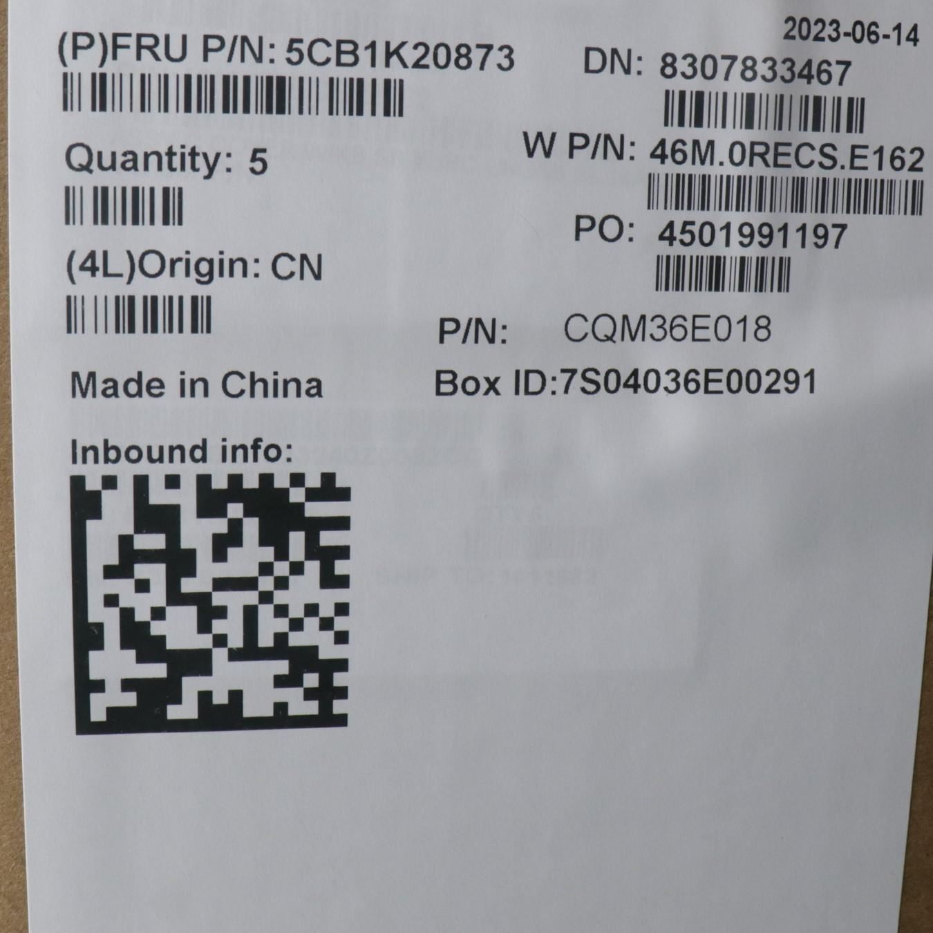 Lenovo Upper Case ASM_EURO ENGW82XX SB BL 5CB1K20873