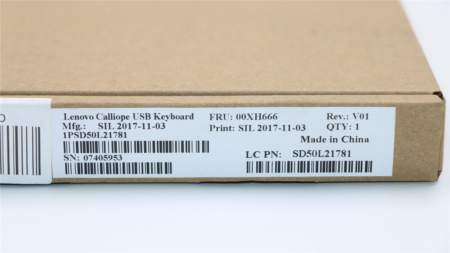 Lenovo IdeaCentre 510-22ISH 510-22ASR 510-23ISH USB Wired Keyboard White 00XH666