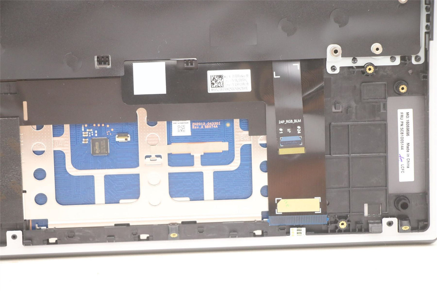 Lenovo 7 16ITHg6 Palmrest Cover Touchpad Keyboard Belgian Grey 5CB1D05144