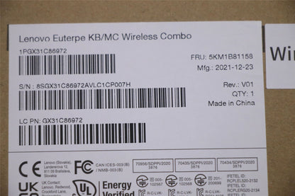 Lenovo KYB_MOUSE G-Tech Euterpe G/B US_EU 5KM1B81158