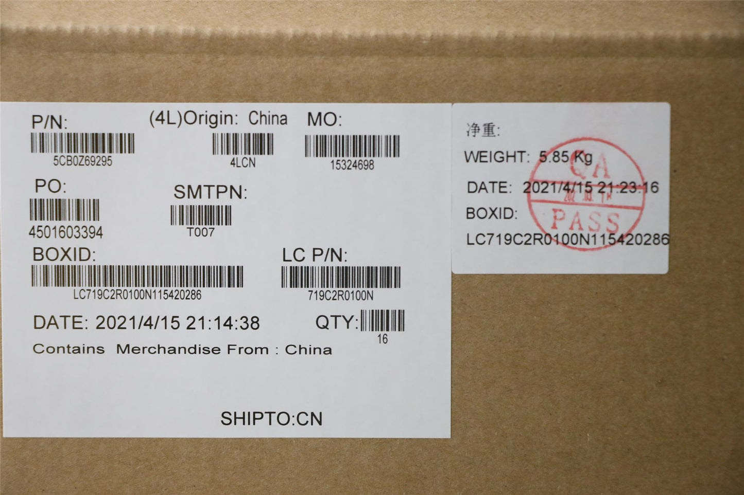 Lenovo FRU COVER A_COVER_SUB_ASSY_AL_FHD 5CB0Z69295
