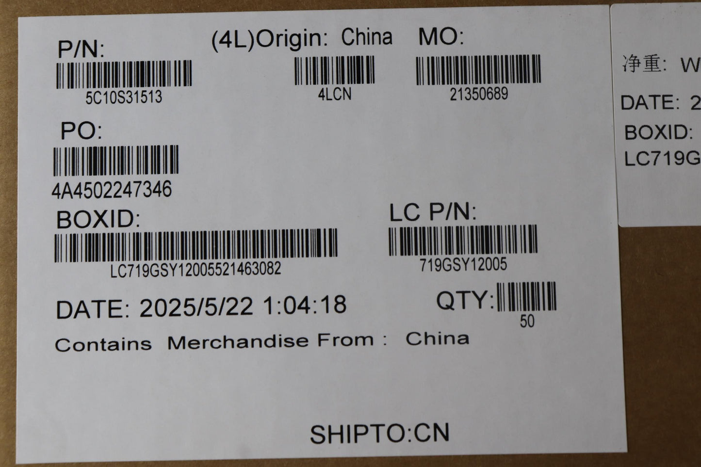 Lenovo L 83KY CAM LUXSH IR Cable 5C10S31513