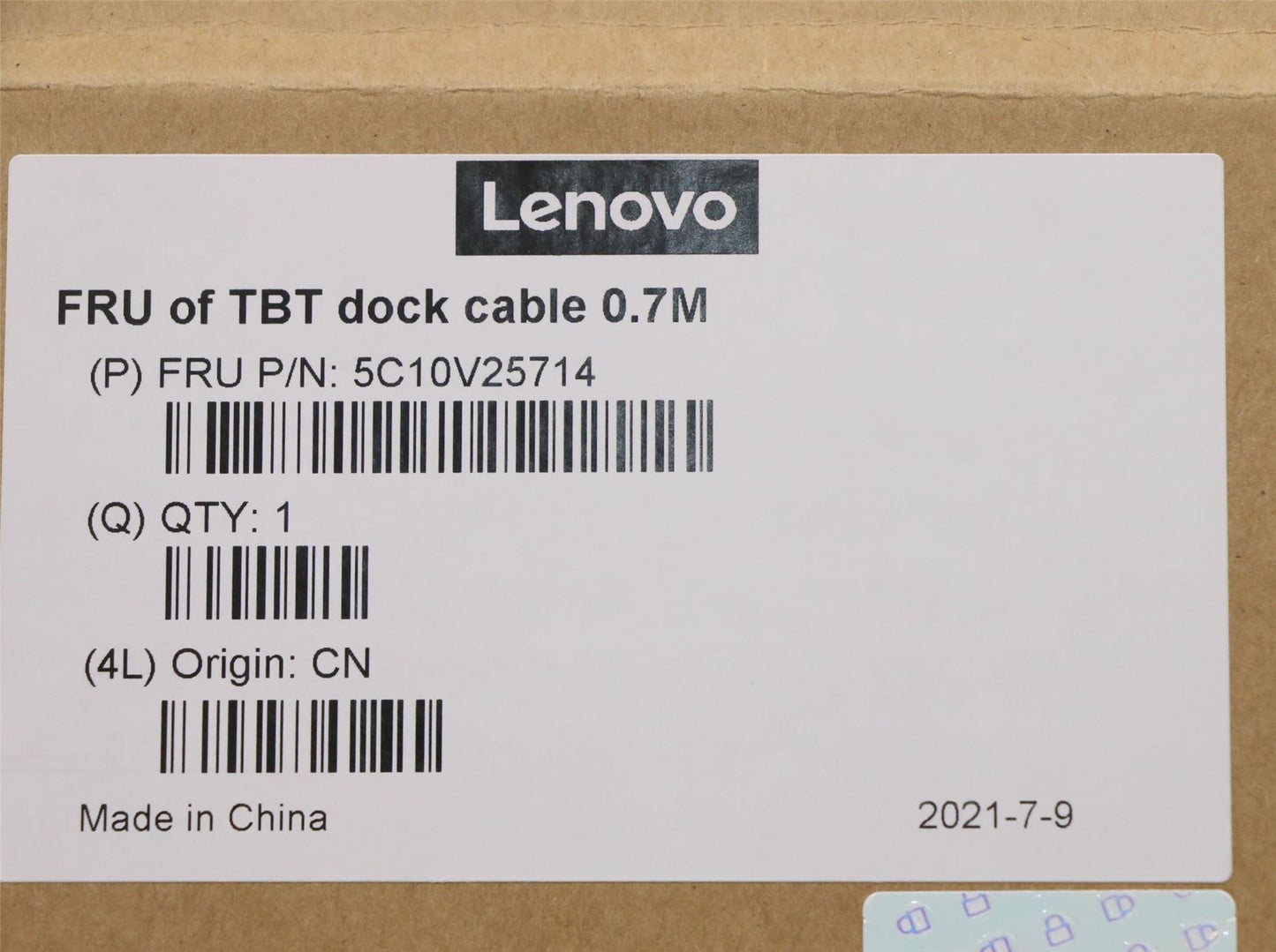 Lenovo 5C10V25714 TBT cable 0.7m Lintes