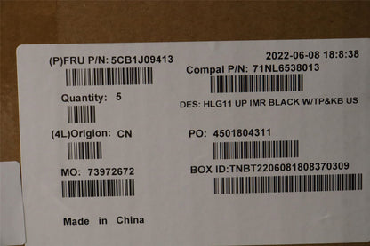 Lenovo IdeaPad 3 16IAH7 Palmrest Cover Touchpad Keyboard US Black 5CB1J09413