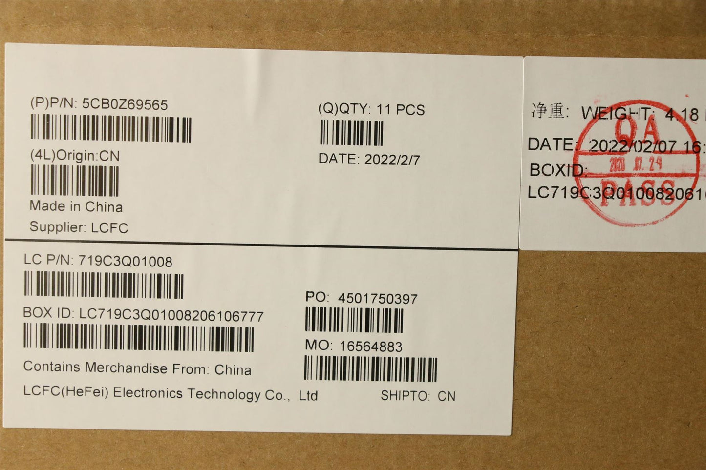 Lenovo FRU P14S G2_D_COV_WWAN_SUB_ASSY NE 5CB0Z69565