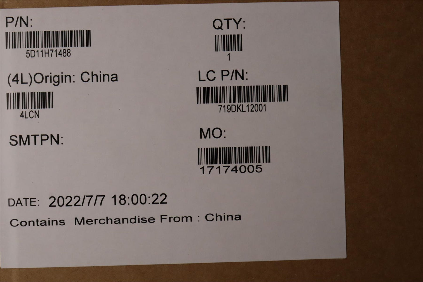 Lenovo FRU 16 16:10 2.5k IPS Color CS 5D11H71488
