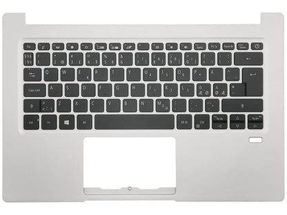 Acer Swift SF314-42 Palmrest Cover Keyboard Nordic Silver Black 6B.HSFN2.059