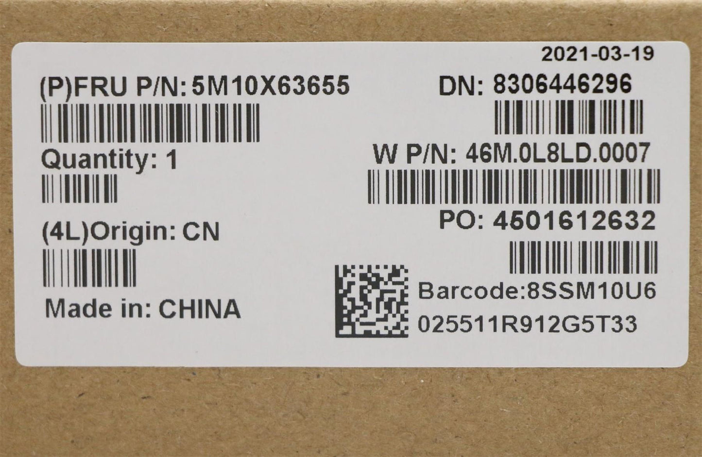 Lenovo MECH_ASM 2K_Touch_LBO+CSOT_IR&HD_Woven 5M10X63655