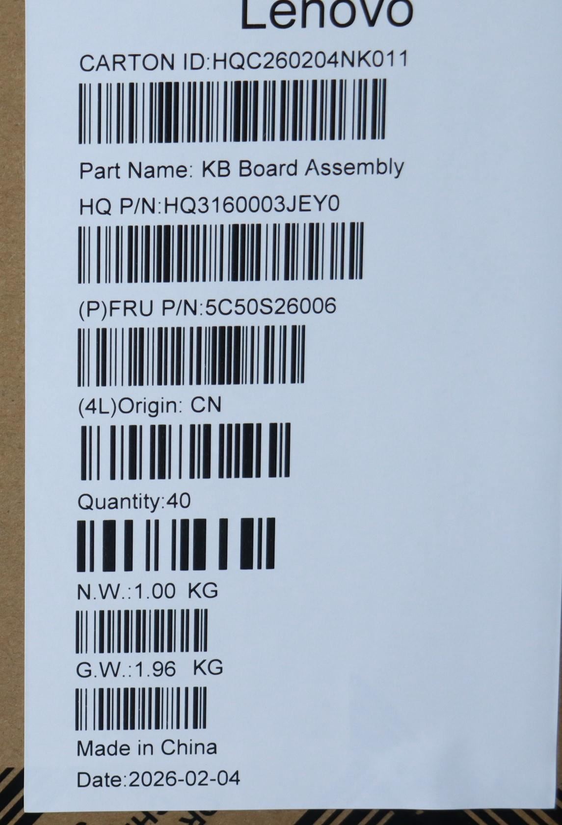 Lenovo CARDPOP H 83SX USB WiFi WLAN Board 5C50S26006
