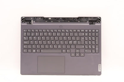 Lenovo 5 15IAH7H Palmrest Cover Touchpad Keyboard Nordic Storm Grey 5CB1F39053
