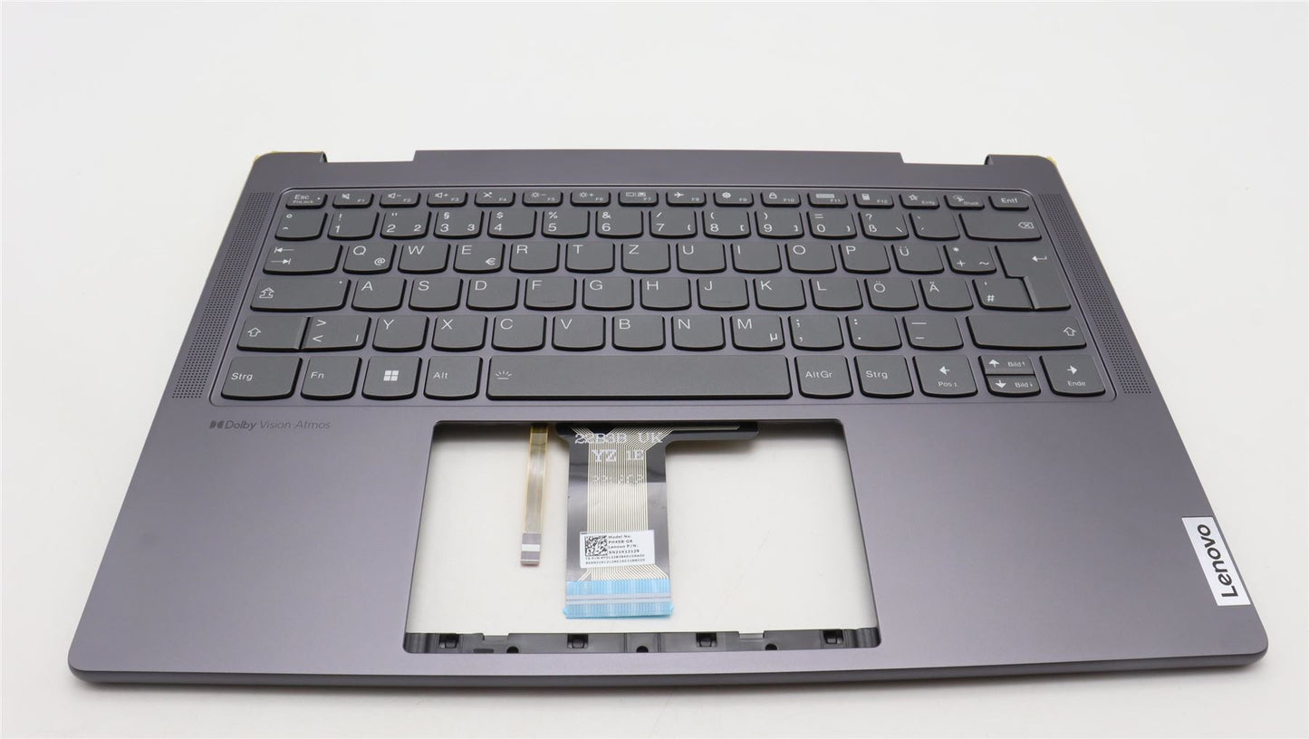 Lenovo Yoga 7 14ARP8 Palmrest Cover Keyboard German Grey 5CB1L48257